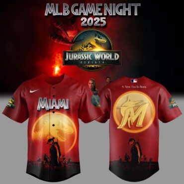 Miami Marlins MLB x Jurassic World New Era Baseball Jersey