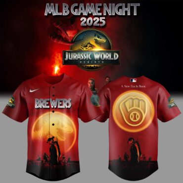 Milwaukee Brewers MLB x Jurassic World New Era Baseball Jersey