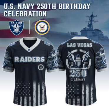 Las Vegas Raiders NFL x 4th of July USA Navy Army Jersey
