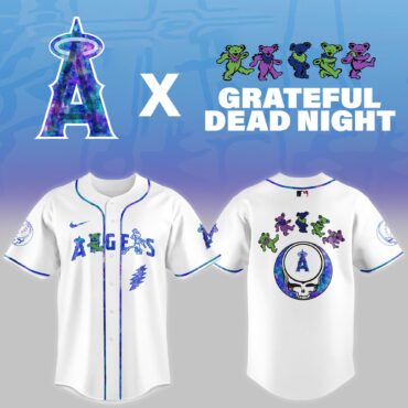 Los Angeles Angels MLB x Grateful Dead Theme Night Game Baseball Jersey