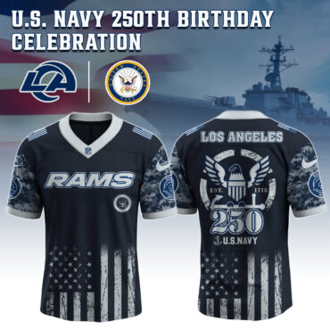 Los Angeles Rams NFL x 4th of July USA Navy Army Jersey