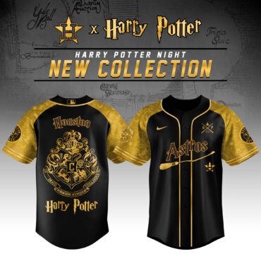 Houston Astros MLB x Harry Potter Hufflepuff House Baseball Jersey
