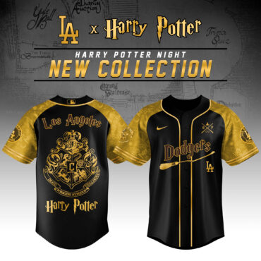 Los Angeles Dodgers MLB x Harry Potter Hufflepuff House Baseball Jersey