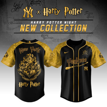New York Yankees MLB x Harry Potter Hufflepuff House Baseball Jersey