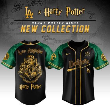 Los Angeles Dodgers MLB x Harry Potter Slytherin House Baseball Jersey