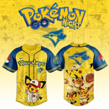 Toronto Blue Jays MLB x Pokemon Pikachu Family Baseball Jersey