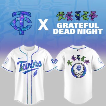 Minnesota Twins MLB x Grateful Dead Theme Night Game Baseball Jersey