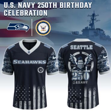 Seattle Seahawks NFL x 4th of July USA Navy Army Jersey