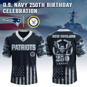 England Patriots NFL x 4th of July USA Navy Army Jersey