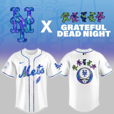 New York Mets MLB x Grateful Dead Theme Night Game Baseball Jersey