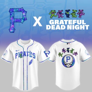 Pittsburgh Pirates MLB x Grateful Dead Theme Night Game Baseball Jersey