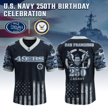 San Francisco 49ers NFL x 4th of July USA Navy Army Jersey