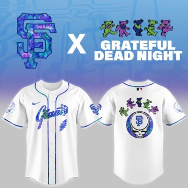 San Francisco Giants MLB x Grateful Dead Theme Night Game Baseball Jersey