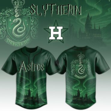 Houston Astros MLB x Harry Potter Slytherin Baseball Jersey