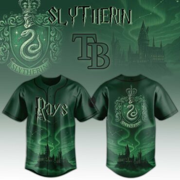 Tampa Bay Rays MLB x Harry Potter Slytherin Baseball Jersey