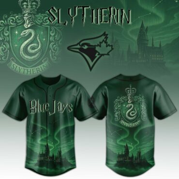 Toronto Blue Jays MLB x Harry Potter Slytherin Baseball Jersey
