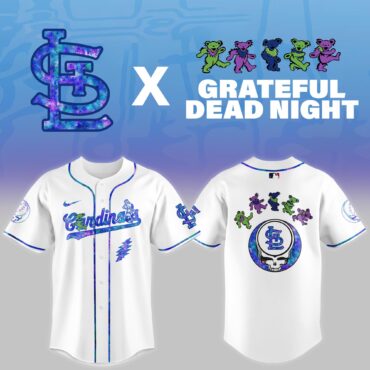 St.Louis Cardinals MLB x Grateful Dead Theme Night Game Baseball Jersey