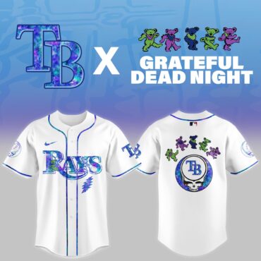 Tampa Bay Rays MLB x Grateful Dead Theme Night Game Baseball Jersey