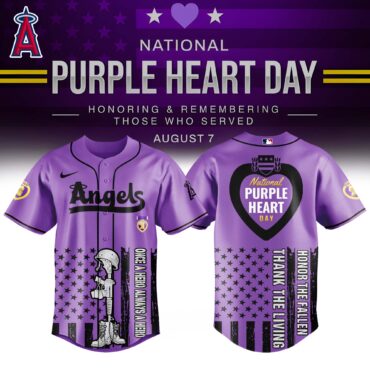 Los Angeles Angels MLB x USA Purple Heart Day Baseball Jersey