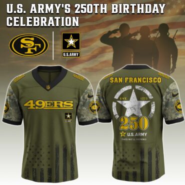 San Francisco 49ers NFL x 250 USA Army Jersey