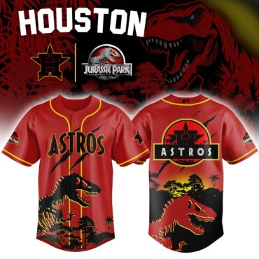 Houston Astros MLB x Jurassic World Prehistoric Fury Baseball Jersey