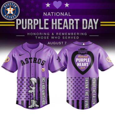 Houston Astros MLB x USA Purple Heart Day Baseball Jersey