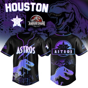 Houston Astros MLB x Jurassic World Prehistoric Night Baseball Jersey