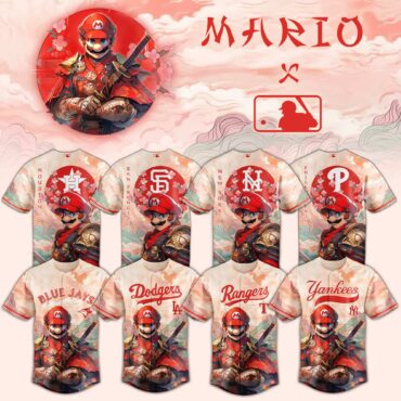 All Team MLB x Super Mario Samurai Hero Baseball Jersey