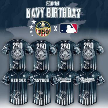 All Team MLB x Navy 250th Birthday Baseball Jersey
