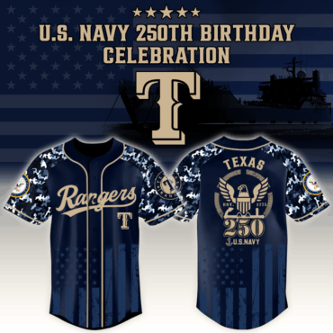 Texas Rangers x MLB Honoring 250 Years of the U.S. Navy – MLB Baseball Jersey