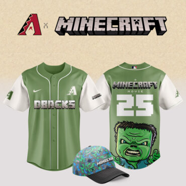 Arizona Diamondbacks MLB x Minecraft Movie Baseball Jersey