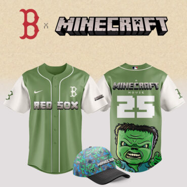 Boston Red Sox MLB x Minecraft Movie Baseball Jersey