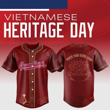 Cleveland Guardians MLB x Vietnamese Heritage Night Baseball Jersey