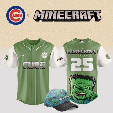 Chicago Cubs MLB x Minecraft Movie Baseball Jersey