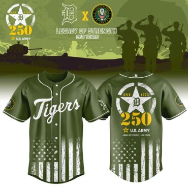 Detroit Tigers MLB x USA Legacy of Strength Baseball Jersey