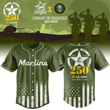 Miami Marlins MLB x USA Legacy of Strength Baseball Jersey