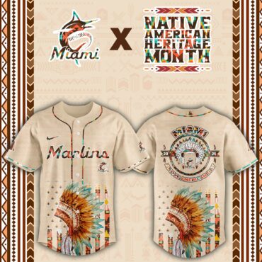 Miami Marlins Native American Heritage Month Baseball Jersey