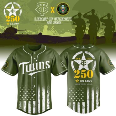 Minnesota Twins MLB x USA Legacy of Strength Baseball Jersey