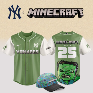 New York Yankees MLB x Minecraft Movie Baseball Jersey
