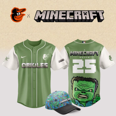 Baltimore Orioles MLB x Minecraft Movie Baseball Jersey