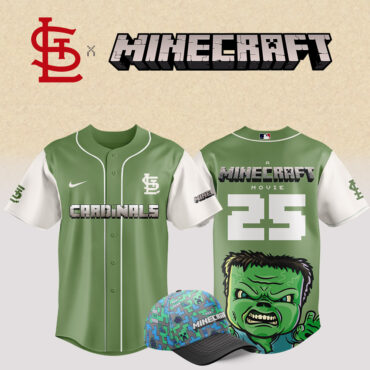St.Louis Cardinals MLB x Minecraft Movie Baseball Jersey
