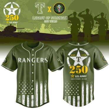 Texas Rangers MLB x USA Legacy of Strength Baseball Jersey