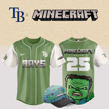 Tampa Bay Rays MLB x Minecraft Movie Baseball Jersey