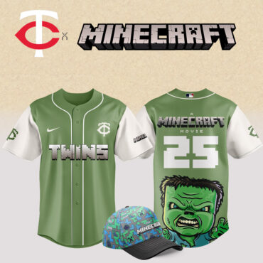 Minnesota Twins MLB x Minecraft Movie Baseball Jersey