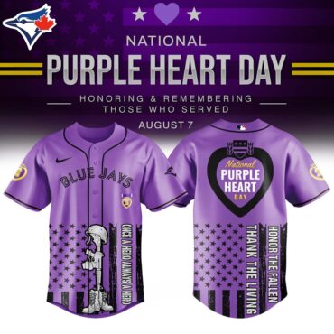 Toronto Blue Jays MLB x USA Purple Heart Day Baseball Jersey
