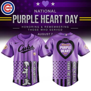 Chicago Cubs MLB x USA Purple Heart Day Baseball Jersey