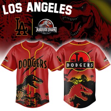 Los Angeles Dodgers MLB x Jurassic World Prehistoric Fury Baseball Jersey