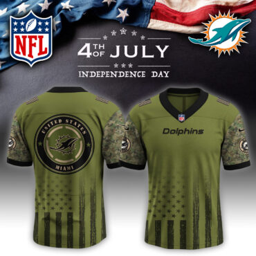 Miami Dolphins NFL x 4th of July USA Army Jersey