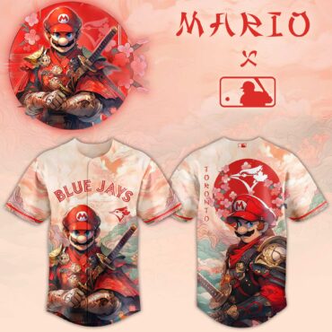 Toronto Blue Jays MLB x Super Mario Samurai Hero Baseball Jersey