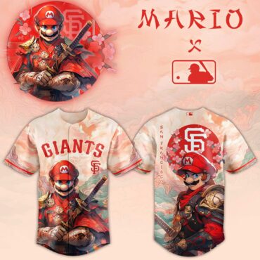 San Francisco Giants MLB x Super Mario Samurai Hero Baseball Jersey